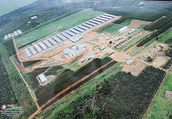 Visão aérea da unidade Poxoréo